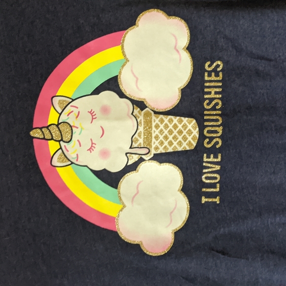 🦄10-12, Children's Place navy blue Squishies tshirt - Picture 2 of 5
